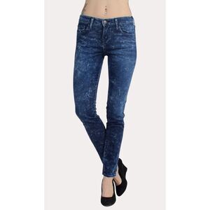 True Religion Abbey Sparkling Ice Super Skinny Jeans Pants Blue 27 bv